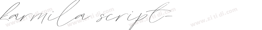 karmila script字体转换